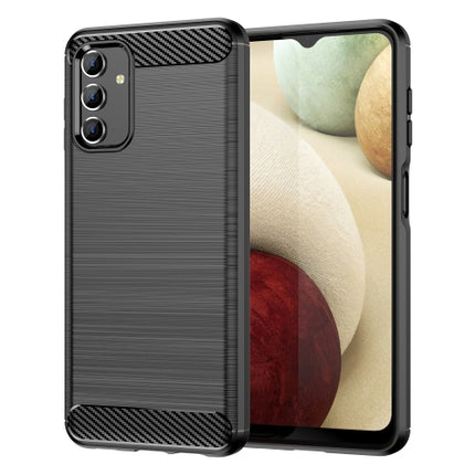 For Samsung Galaxy A04s Brushed Texture Carbon Fiber TPU Case(Black)