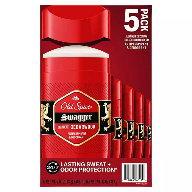 Old Spice Swagger Antiperspirant & Deodorant for Men, 2.6 oz., 5pk