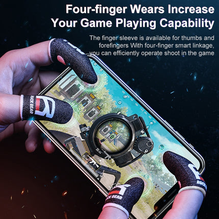 ROCK i27 Super Conductive Silver Fiber Anti- sweat Sensitive Touch Gaming Finger Cover for Thumb / Index Finger
