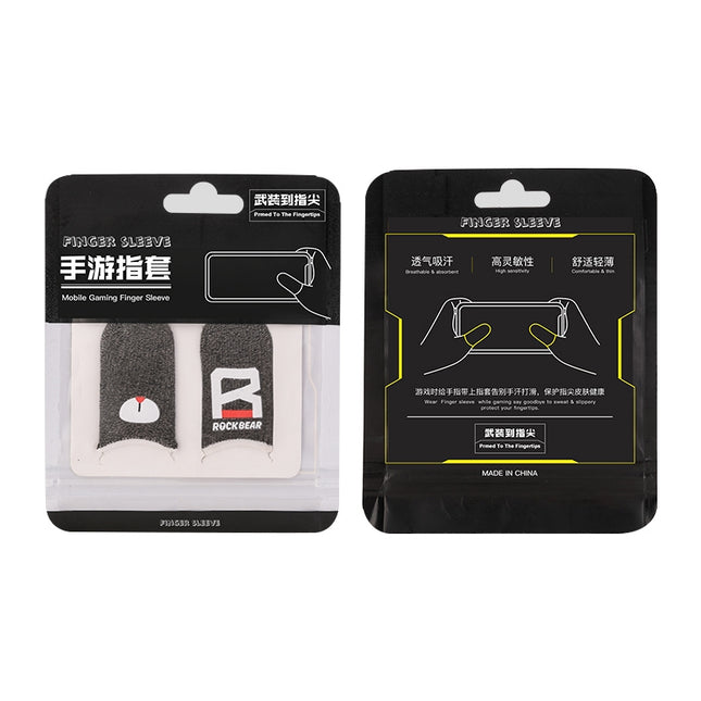 ROCK i27 Super Conductive Silver Fiber Anti- sweat Sensitive Touch Gaming Finger Cover for Thumb / Index Finger