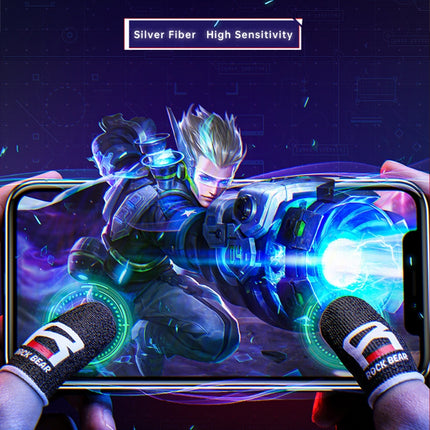 ROCK i27 Super Conductive Silver Fiber Anti- sweat Sensitive Touch Gaming Finger Cover for Thumb / Index Finger