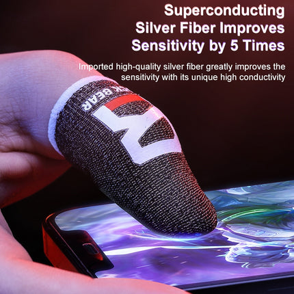 ROCK i27 Super Conductive Silver Fiber Anti- sweat Sensitive Touch Gaming Finger Cover for Thumb / Index Finger