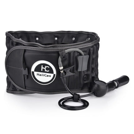 Lumbar Spine Inflated Traction Belt Pneumatic Waist Protective Belt (Black)