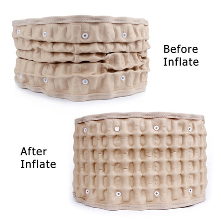 Lumbar Spine Inflated Traction Belt Pneumatic Waist Protective Belt (Black)