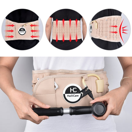Lumbar Spine Inflated Traction Belt Pneumatic Waist Protective Belt (Black)