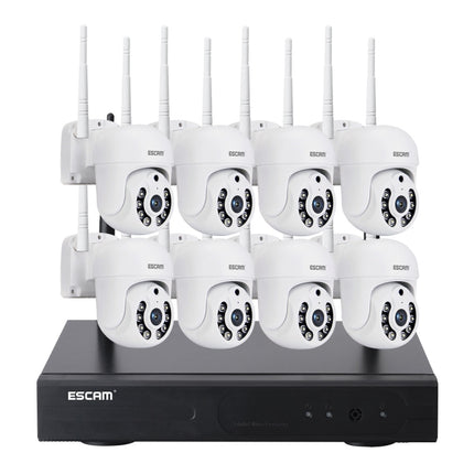 ESCAM WNK718 HD 3.0 Million Pixels 8- channel + 8IPC Wireless NVR Security System, AU Plug