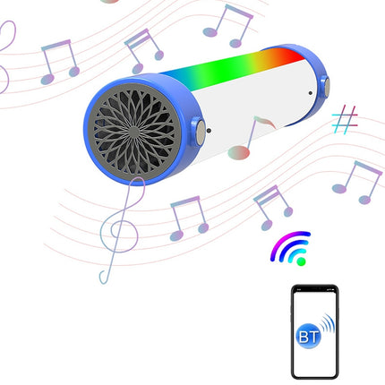Lyyjdg-001 Bluetooth Magnetic RGB Emergency Light with Audio Function, Size: 260X42mm (Blue)