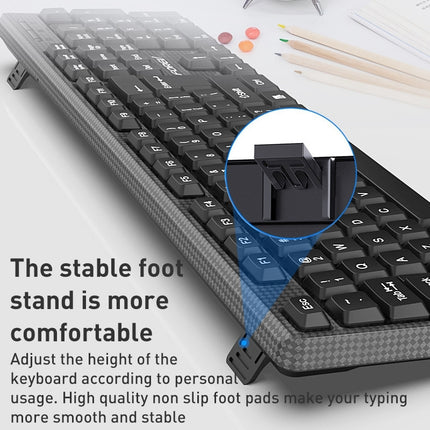 FOREV FV68 Wired Gaming Keyboard Mouse Set (Black)
