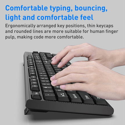 FOREV FV68 Wired Gaming Keyboard Mouse Set (Black)