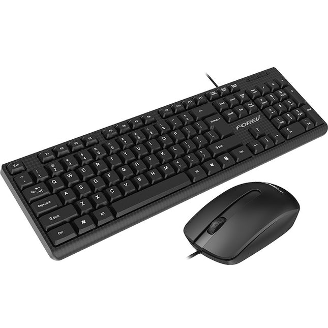 FOREV FV68 Wired Gaming Keyboard Mouse Set (Black)