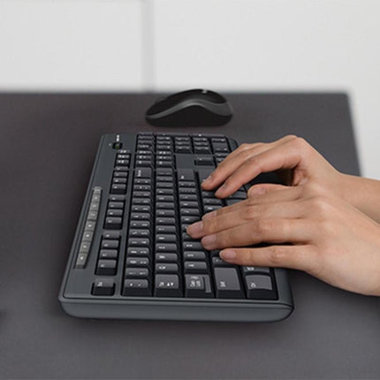 Logitech MK270 2.4GHz Wireless Keyboard + Mouse Set(Black)