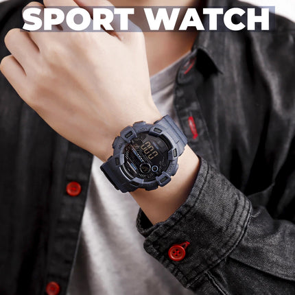 SKMEI 1472 Multifunctional Men Outdoor Sports Noctilucent Waterproof Didital Wrist Watch (Grey)
