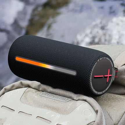HOPESTAR P37 Outdoor Portable RGB Light Waterproof Wireless Bluetooth Speaker(Black)