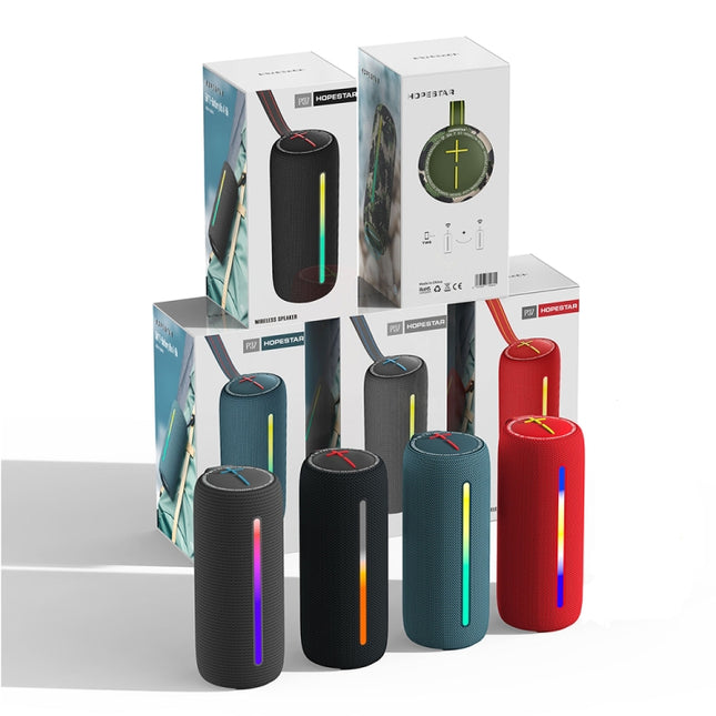 HOPESTAR P37 Outdoor Portable RGB Light Waterproof Wireless Bluetooth Speaker(Blue)