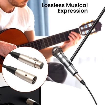 5m 3-Pin XLR Male to XLR Female MIC Shielded Cable Microphone Audio Cord