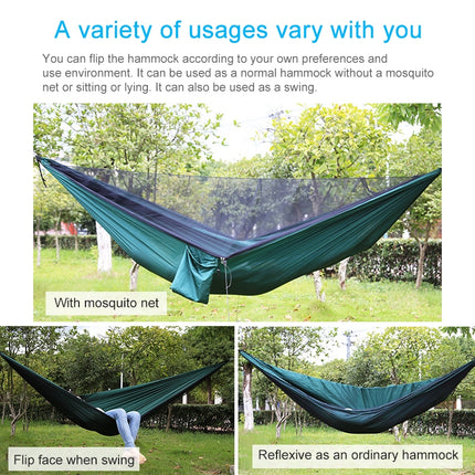 Portable Outdoor Parachute Hammock with Mosquito Nets (Army Green)