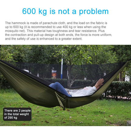 Portable Outdoor Parachute Hammock with Mosquito Nets (Army Green)