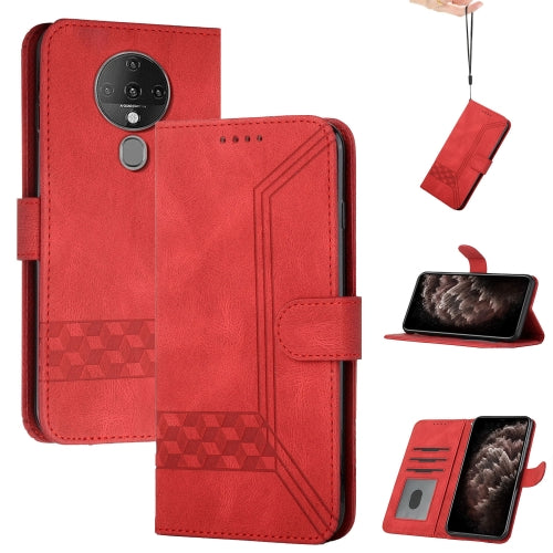 For Tecno Spark 6 Cubic Skin Feel Flip Leather Phone Case