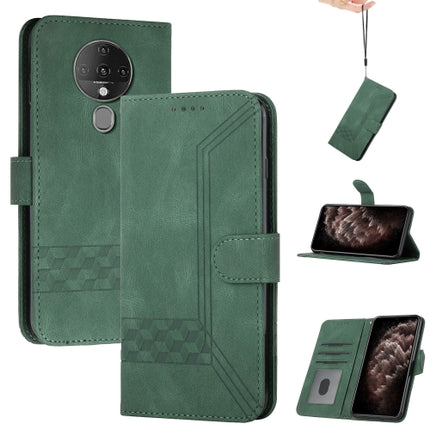 For Tecno Spark 6 Cubic Skin Feel Flip Leather Phone Case