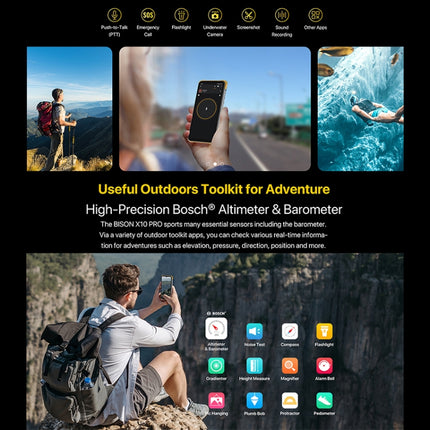 UMIDIGI BISON X10 ProRugged Phone, 4GB+128GB, Waterproof Network: 4G(Orange)