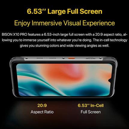 UMIDIGI BISON X10 ProRugged Phone, 4GB+128GB, Waterproof Network: 4G(Orange)