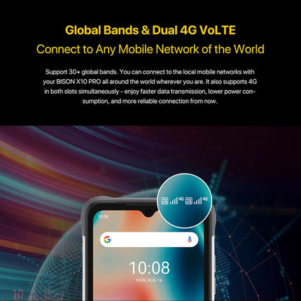 UMIDIGI BISON X10 ProRugged Phone, 4GB+128GB, Waterproof Network: 4G(Orange)