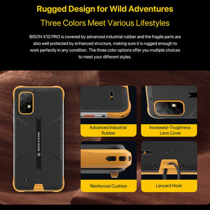 UMIDIGI BISON X10 ProRugged Phone, 4GB+128GB, Waterproof Network: 4G(Orange)