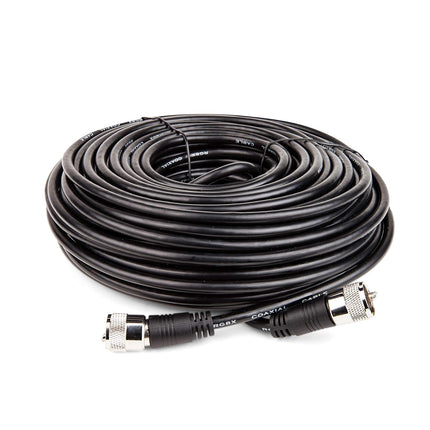 STEREN Coax Cable - Coaxial Cable Connector - Antenna Cable - Coax Connector - RG8X Coax Cable Connector - RG8X Coaxial Cable 75 Feet - UHF Antenna Cable - Male to Male Cable - 22.8 Meters 205-775