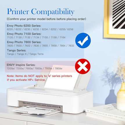 Valuetoner Remanufactured Ink Cartridge Replacement for HP 64 XL 64XL Black Ink Cartridge for HP Printers Envy Photo 7858 7855 6255 6252 6232 7158 7255e 7955e 7958e 7950e 6200 7100 7800 Tango Series