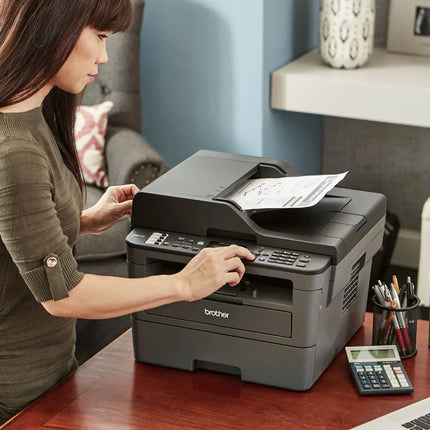 Brother - MFC-L2710DW Wireless Black-and-White All-in-One  Laser Printer - Black