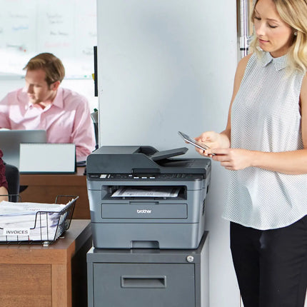 Brother - MFC-L2710DW Wireless Black-and-White All-in-One  Laser Printer - Black