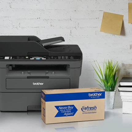 Brother - MFC-L2710DW Wireless Black-and-White All-in-One  Laser Printer - Black