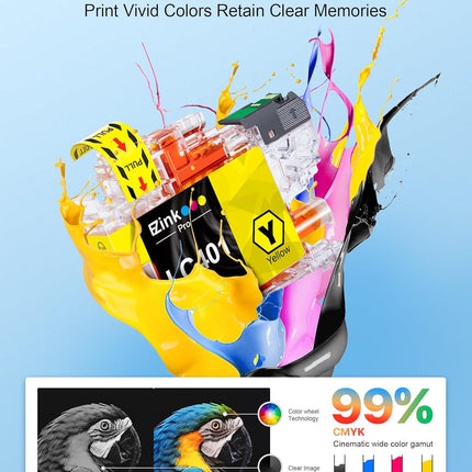 E-Z Ink Pro LC401 Compatible Ink Cartridges Replacement for Brother LC401XL LC 401 XL to use with MFC-J1010DW MFC-J1012DW MFC-J1170DW (Black Cyan Magenta Yellow, 4 Pack)