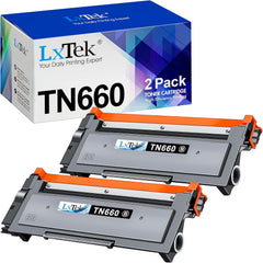LxTek Compatible Toner Replacement for Brother TN660 TN630 (2 Black), High Yield