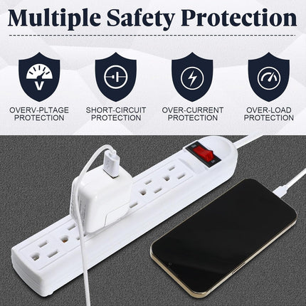 UNBRANDED4 ft. 6-Outlet Power Strip with 45� Angle Plug