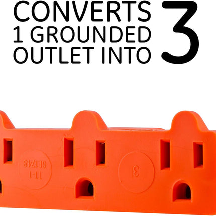 COMMERCIAL ELECTRICHeavy-Duty Grounded Triple Tap Adapter