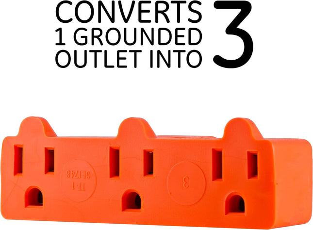 COMMERCIAL ELECTRICHeavy-Duty Grounded Triple Tap Adapter