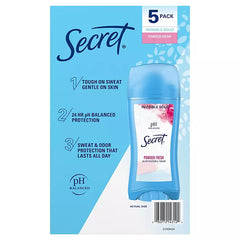 Secret Invisible Solid Antiperspirant and Deodorant, Powder Fresh (2.6oz)