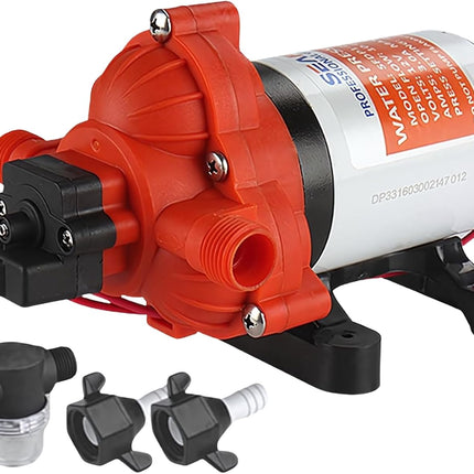 SEAFLO Water Diaphragm Self Priming Pump 3.0 Gallons/min (10.6 Lpm) 45 PSINew Rv/Marine 12 Volt Dc / 12 V Demand Fresh