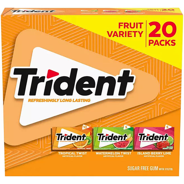 Trident Fruit Variety Pack Sugar Free Gum