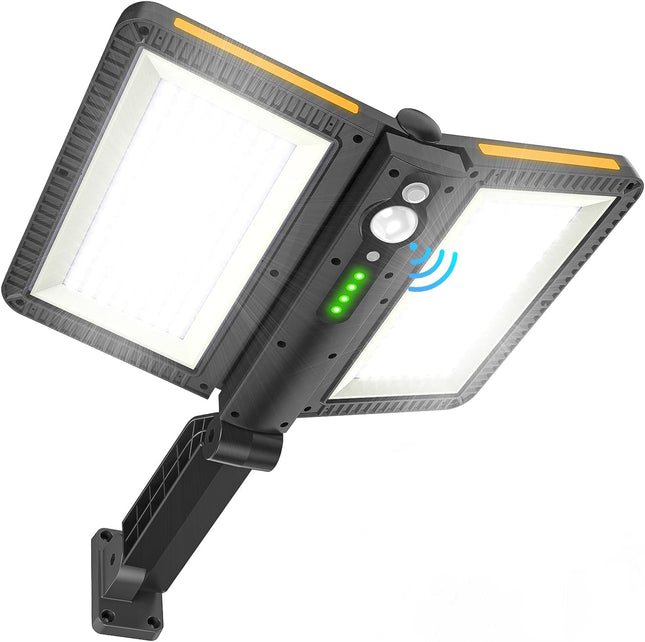 ropelux Solar Outdoor Lights, Motion Sensor Outdoor Lights Double Big Solar Panels, IP65 Waterproof