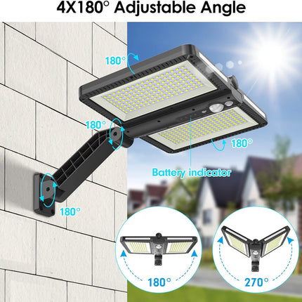 ropelux Solar Outdoor Lights, Motion Sensor Outdoor Lights Double Big Solar Panels, IP65 Waterproof