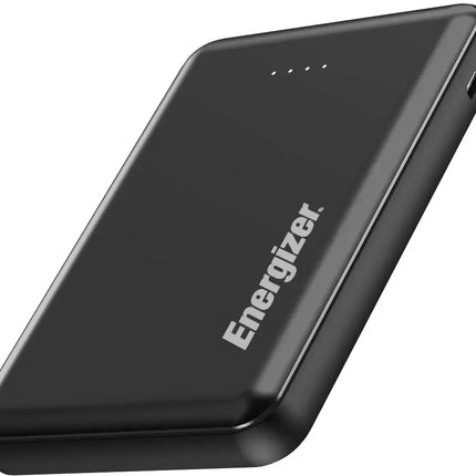 Energizer - MAX 5,000 mAh Ultra-Slim, 3-Port USB-C High Speed Universal Portable Charger Power bank, Charges Three Devices at Once - Black
