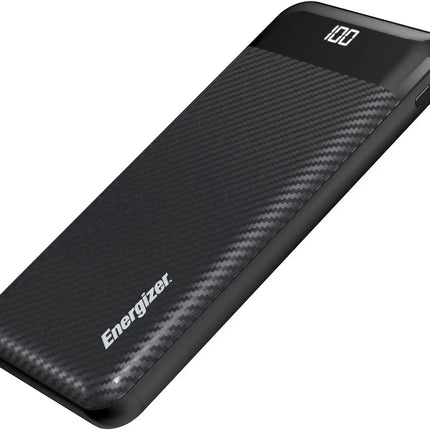 Energizer - MAX 10,000mAh 15W USB-C 3-Port Universal Portable Battery Charger/Power Bank w/ LCD screen for Smartphones & Accessories - Black