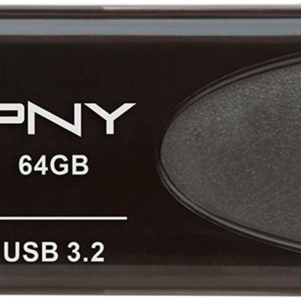 PNY - Elite Turbo Attache 4 64GB USB 3.2 Flash Drive - Black