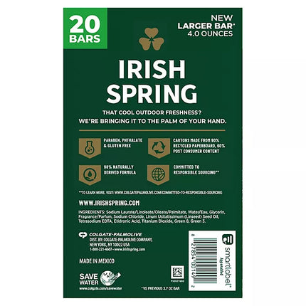 Irish Spring Bar Soap, Original Clean (4 oz)