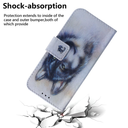 For Tecno Spark Go 2022 / Spark 8C Coloured Drawing Leather Phone Case(White Wolf)