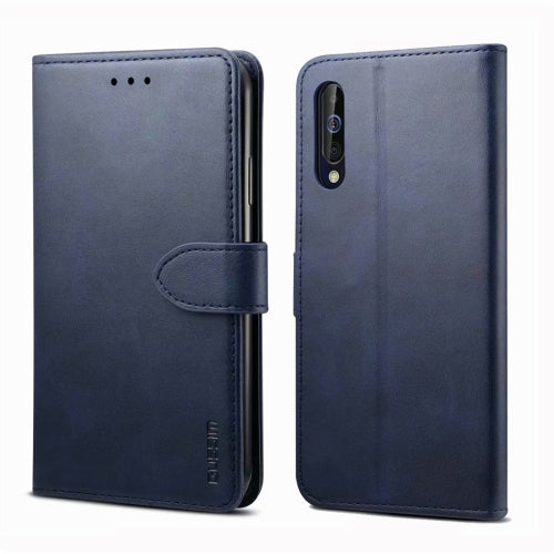 For Samsung Galaxy A30s / A50 / A50S GUSSIM Business Style Horizontal Flip Leather Case (Blue)