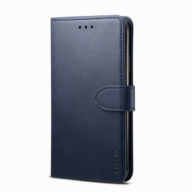 For Samsung Galaxy A30s / A50 / A50S GUSSIM Business Style Horizontal Flip Leather Case (Blue)
