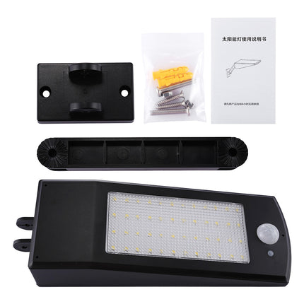 6.8W Solar Motion Sensor LED Solar Light, 48 LEDs SMD 2835 900 LM with 5V 3.2W Solar Panel(Black)